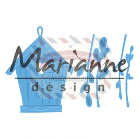 Fustella metallica Marianne Design Creatables Willow cats & birdhouse