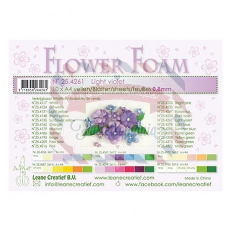 Fommy Leane Creatief per fiori 0,8 mm in fogli A4 10 pezzi colore Viola chiaro