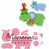 Fustella metallica Marianne Design Collectables Eline's happy hippo