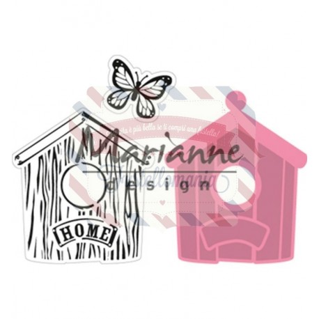 Fustella metallica Marianne Design Collectables Birdhouse home