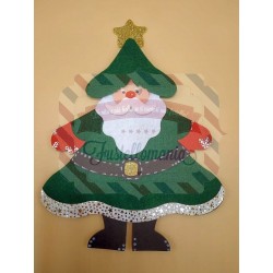Fustella A4 Albero vestito da Babbo Natale