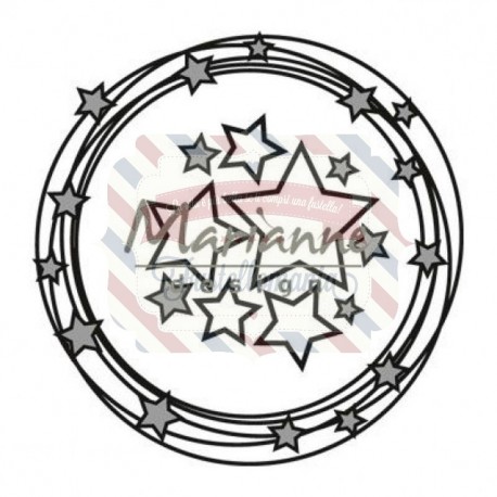 Fustella metallica Marianne Design Craftables circle & stars