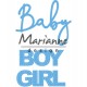 Fustella metallica Marianne Design Creatables Baby text boy & girl