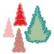 Fustella Sizzix Thinlits set 7pk fairy background trees