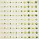 Mezze perline adesive 3-5 mm 108 pezzi verde e giallo