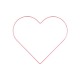 Cornice di metallo a forma di cuore colore rosa chiaro 25 cm