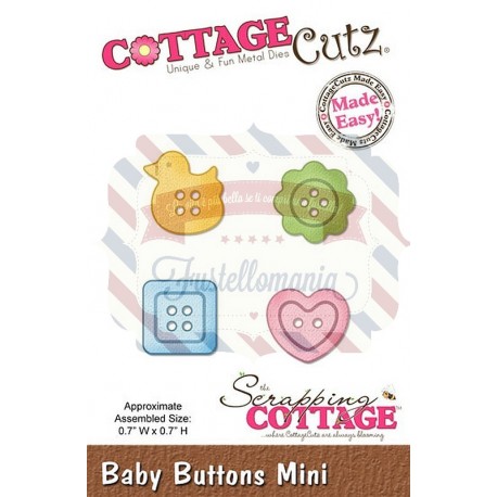 Fustella metallica Cottage Cutz Baby buttons mini