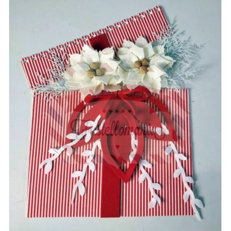 Kit fustellati Fuori porta pacco regalo con stelle di Natale in feltro 3 mm