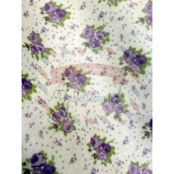 Pannolenci stampato 1mm Bouquet di rose viola misura a scelta