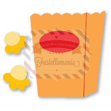 Fustella Sizzix Originals Popcorn e cartoccio