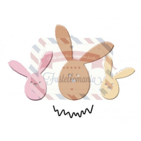 Fustella metallica Trio coniglietti
