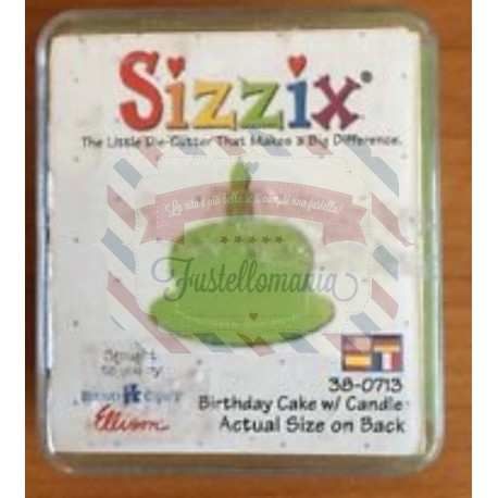 Fustella Sizzix Originals Green Torta di compleanno con candelina