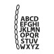 Fustella metallica Marianne Design Craftables mini alphabet & garland