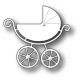Fustella metallica PoppyStamps Sweet Baby carriage