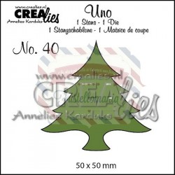 Fustella metallica Crealies Uno Albero Natale 40