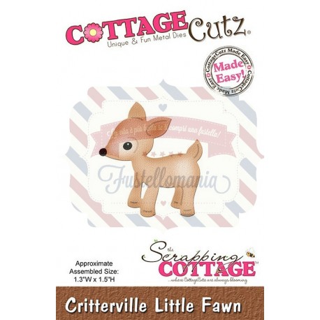 Fustella metallica Cottage Cutz Critterville Little Fawn