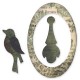 Fustella Sizzix Originals Oval frame bird and pendant