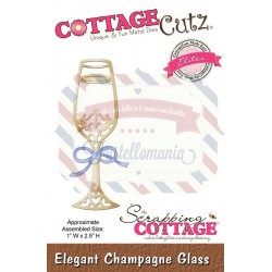 Fustella metallica Cottage Cutz Elegant Champagne Glass