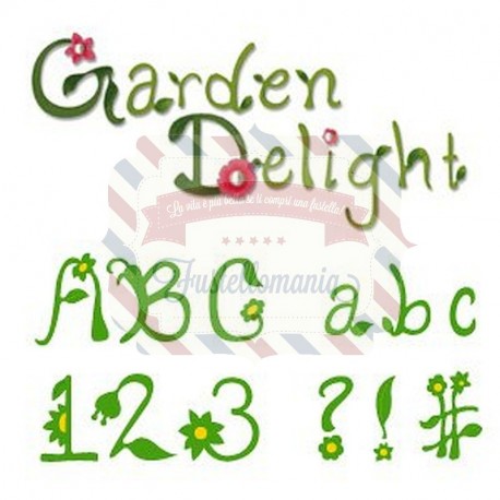 Fustella Sizzix Sizzlits Alfabeto Garden Delight