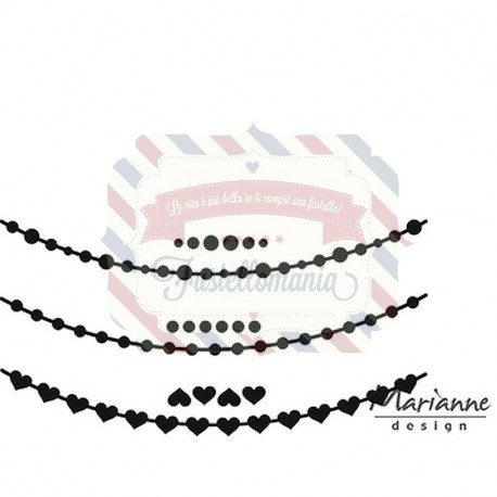 Fustella metallica Marianne Design Craftables Chains Dots & Hearts