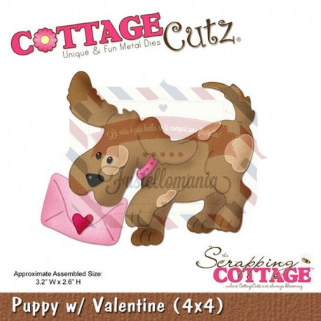 Fustella metallica Cottage Cutz Puppy W Valentine