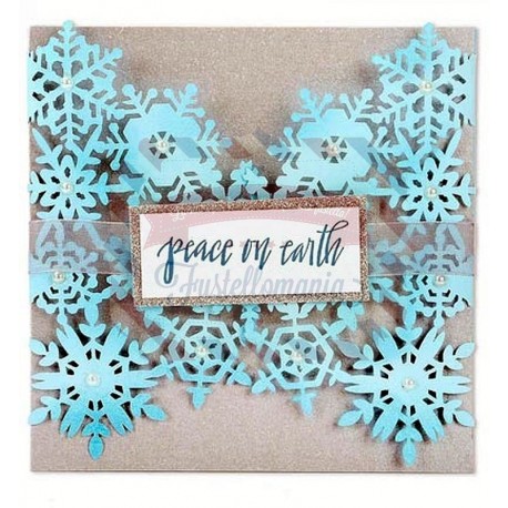Fustella Sizzix Thinlits Snowflake Card