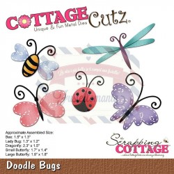 Fustella metallica Cottage Cutz Doodle Bugs