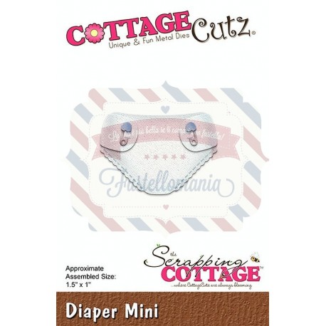 Fustella metallica Cottage Cutz Diaper Mini