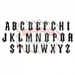 Fustella Sizzix Alphabet Gothic by Tim Holtz