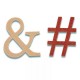Fustella Sizzix Bigz Ampersand & Hashtag