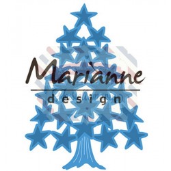 Fustella metallica Marianne Design Creatables Tiny's Christmas tree with stars