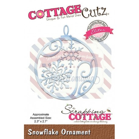 Fustella metallica Cottage Cutz Snowflake Ornament